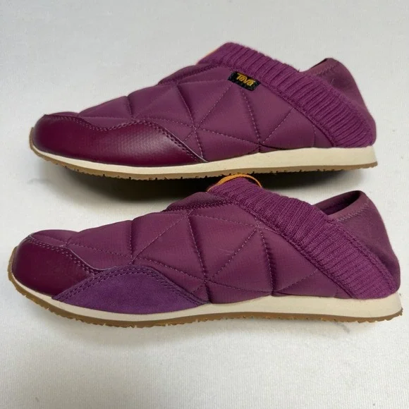 Teva Women's Size 9 Ember Moc Quilted Comfort Slip-On Shoes Mulberry Purple - Picture 2 of 7